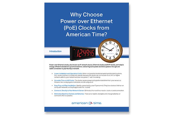 Why Choose Power over Ethernet (PoE) Clocks?